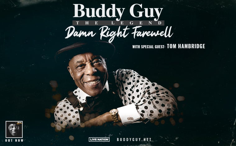 An example of informative event details for Buddy Guy, helping attendees plan their visit.