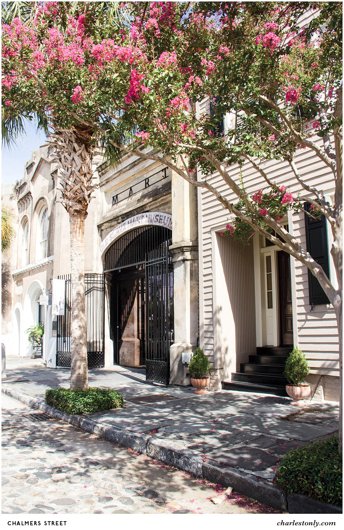 Chalmers Street: Walking through history at the Old Slave Mart Museum.