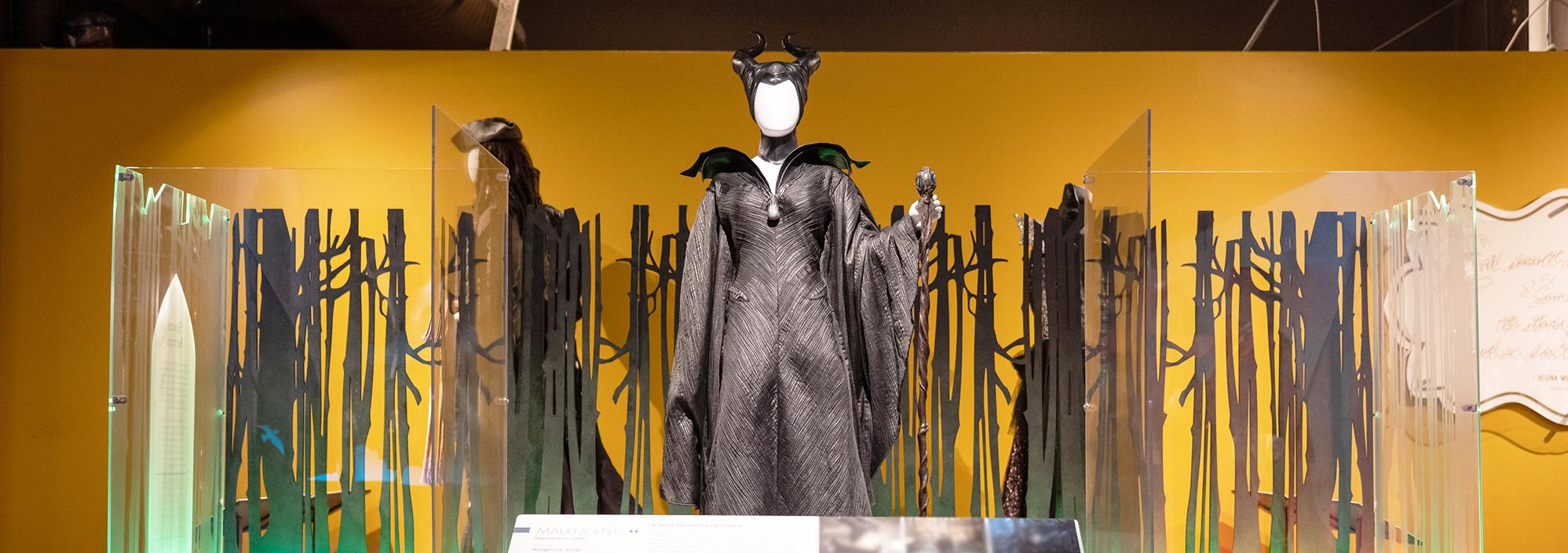 An exquisite display of Maleficent's iconic costume, embodying the dark allure and artistic brilliance in Disney's villain designs.